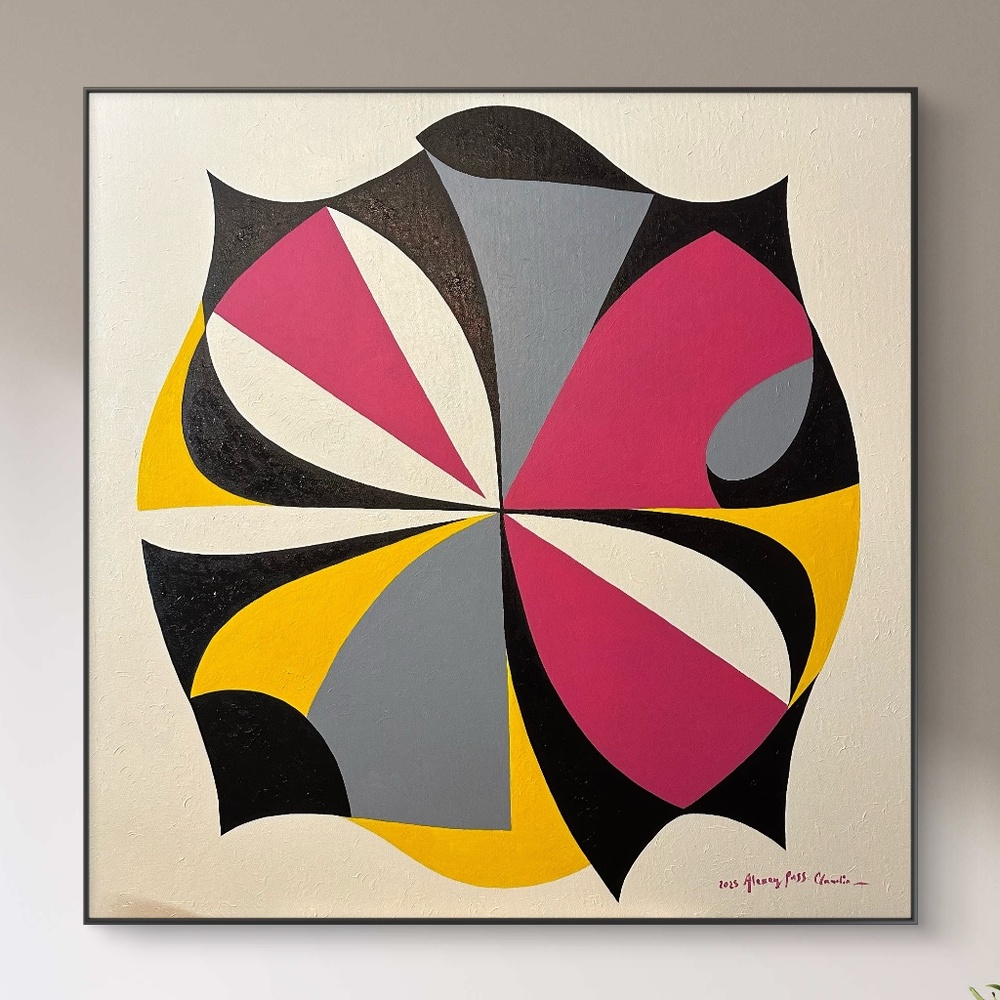 36” x 36” original acrylic painting signed by artist